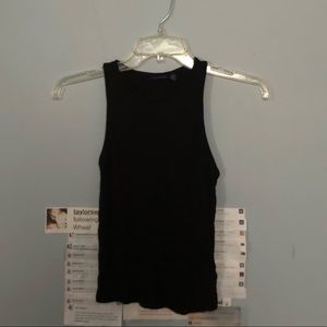 black ribbed tank top